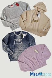 Пуловеры, джемперы, толстовки Guess, сток оптом
