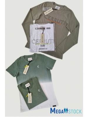 Cerruti 1881 мужские футболки и лонгсливы, сток оптом