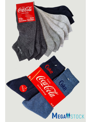 Мужские носки Coca-Cola  (упаковки по 8, 10 пар), оптом