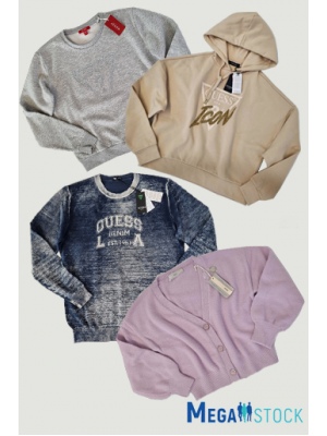 Пуловеры, джемперы, толстовки Guess, сток оптом