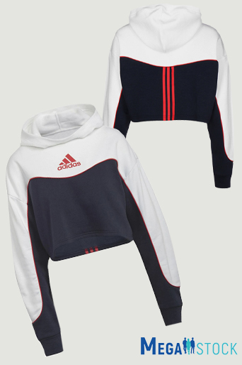 Женские кроп-толстовки Adidas, сток мелким оптом