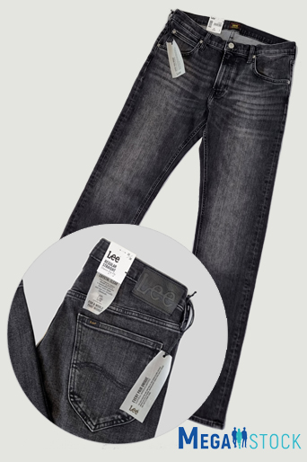 Мужские черные джинсы LEE, сток оптом